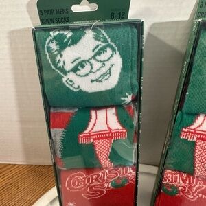 🆕Pack of 3 A Christmas Story Socks